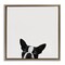 Stupell Industries Dog Peeking From Below Framed Floater Canvas Wall Art